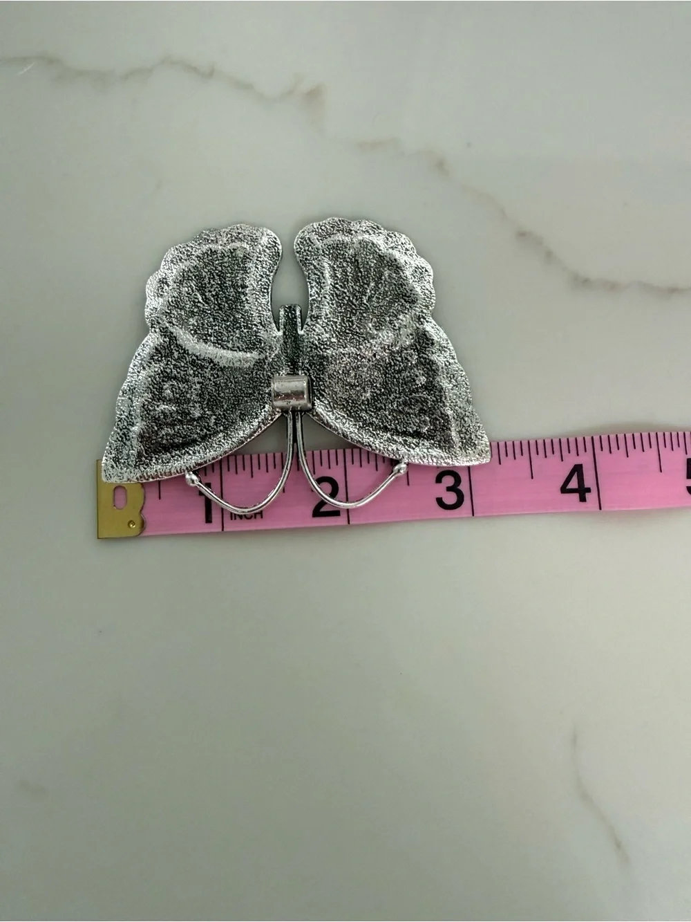 Butterfly Filigree Big Charm  - Silver Tone